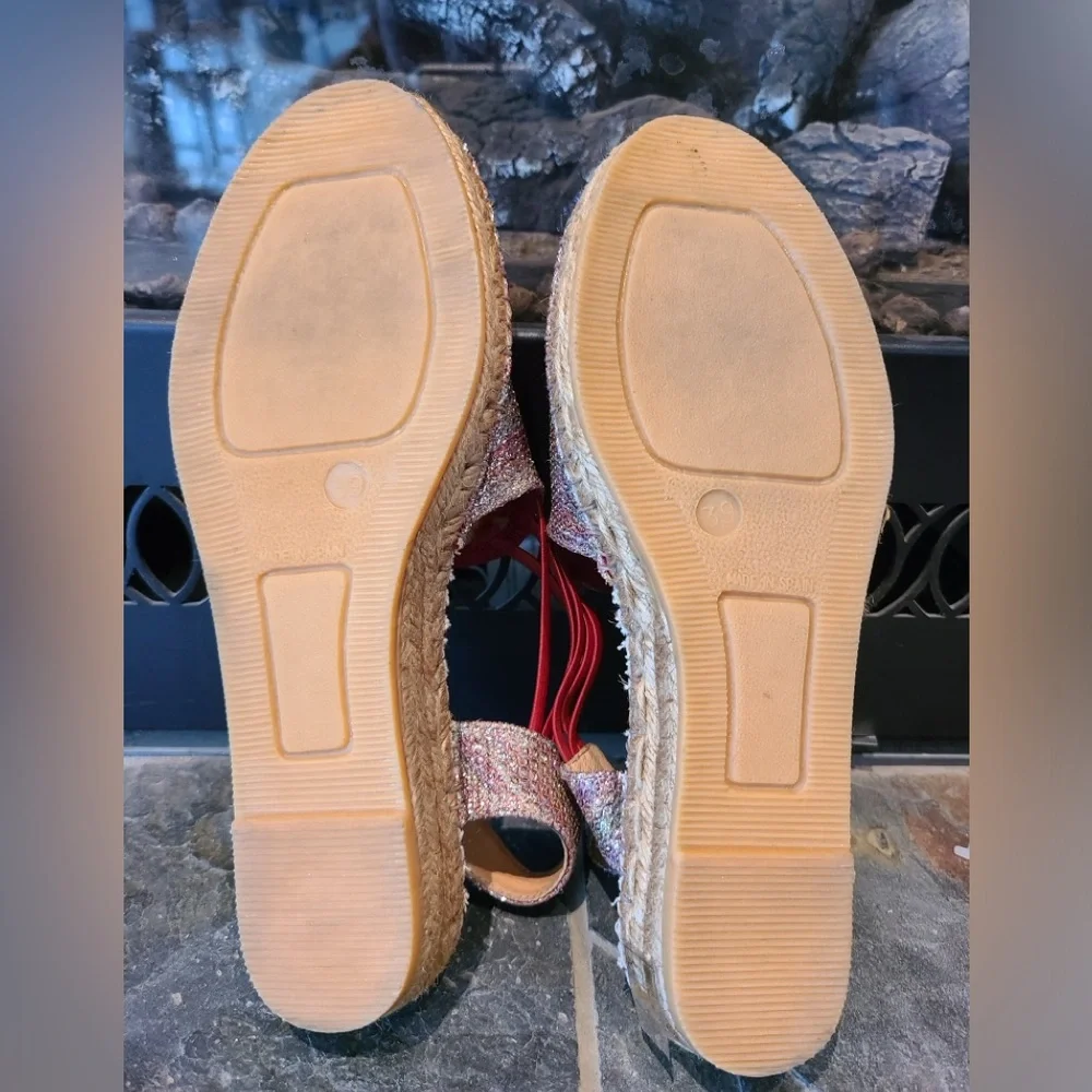 Toni Pons Multi-Color Metallic Origens Noa Espadrilles/ Flat sandals size 39/8